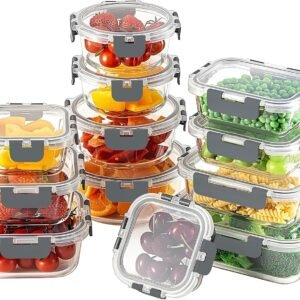 Glass Food Storage Container Set